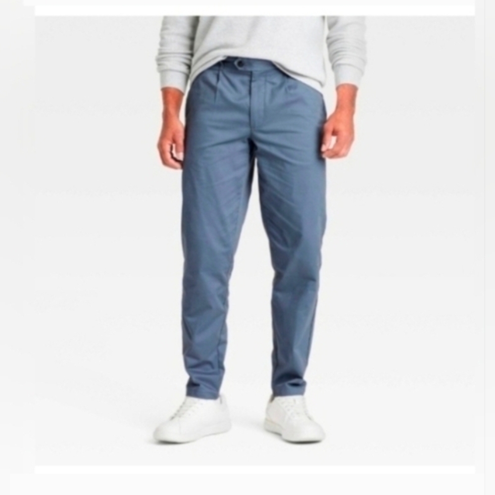 Goodfellow & Co Dress Trousers Steel Gray Cotton Spandex Relaxed Leg Men's